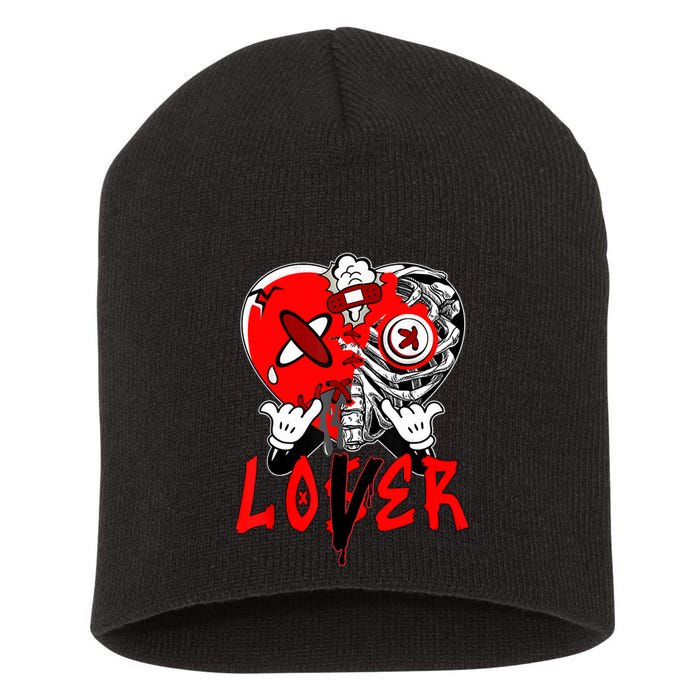 Loser Lover Dripping Heart Laser Red 5s Matching Short Acrylic Beanie