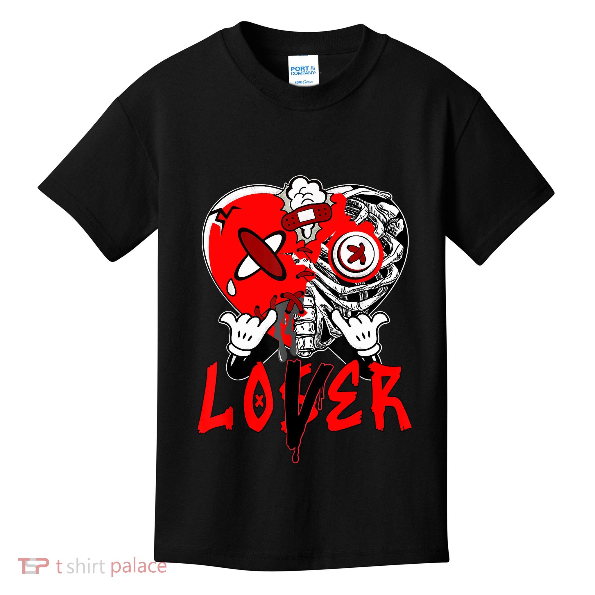 Loser Lover Dripping Heart Laser Red 5s Matching Kids T-Shirt