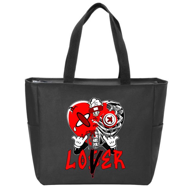 Loser Lover Dripping Heart Laser Red 5s Matching Zip Tote Bag