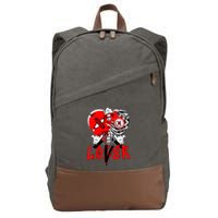 Loser Lover Dripping Heart Laser Red 5s Matching Cotton Canvas Backpack