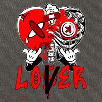 Loser Lover Dripping Heart Laser Red 5s Matching Cotton Canvas Backpack