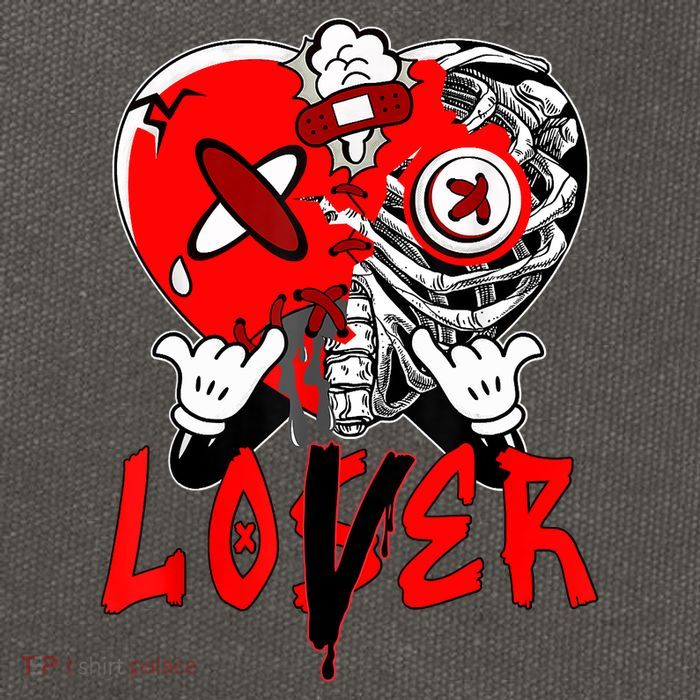 Loser Lover Dripping Heart Laser Red 5s Matching Cotton Canvas Backpack