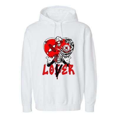 Loser Lover Dripping Heart Laser Red 5s Matching Garment-Dyed Fleece Hoodie