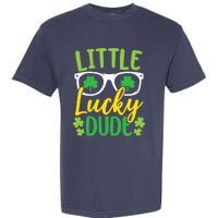 Little Lucky Dude St. Patrick's, Sunglasses With Shamrock Garment-Dyed Heavyweight T-Shirt