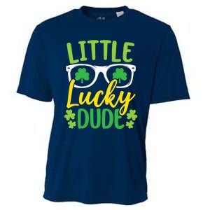 Little Lucky Dude St. Patrick's, Sunglasses With Shamrock Cooling Performance Crew T-Shirt