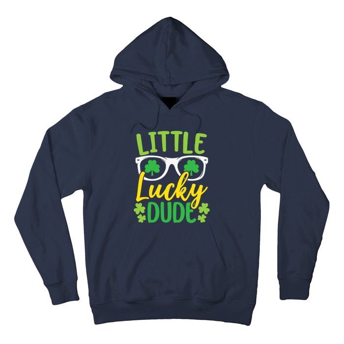 Little Lucky Dude St. Patrick's, Sunglasses With Shamrock Hoodie