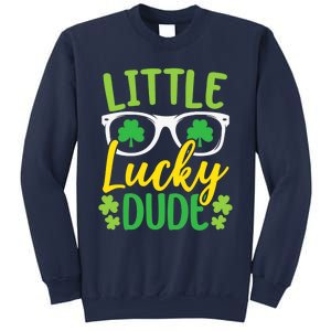 Little Lucky Dude St. Patrick's, Sunglasses With Shamrock Sweatshirt