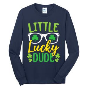 Little Lucky Dude St. Patrick's, Sunglasses With Shamrock Tall Long Sleeve T-Shirt