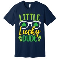 Little Lucky Dude St. Patrick's, Sunglasses With Shamrock Premium T-Shirt