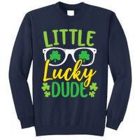 Little Lucky Dude St. Patrick's, Sunglasses With Shamrock Tall Sweatshirt