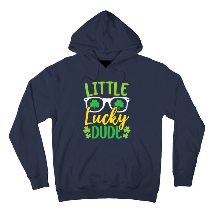 Little Lucky Dude St. Patrick's, Sunglasses With Shamrock Tall Hoodie