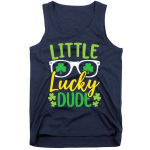 Little Lucky Dude St. Patrick's, Sunglasses With Shamrock Tank Top