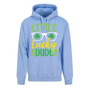 Little Lucky Dude St. Patrick's, Sunglasses With Shamrock Unisex Surf Hoodie