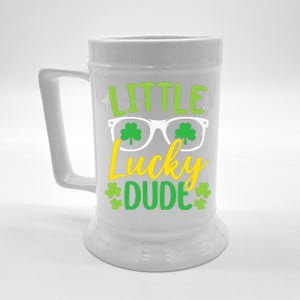 Little Lucky Dude St. Patrick's, Sunglasses With Shamrock Beer Stein