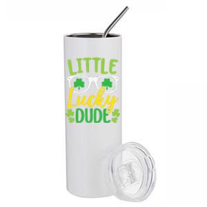 Little Lucky Dude St. Patrick's, Sunglasses With Shamrock Stainless Steel Tumbler