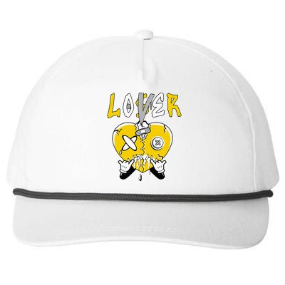 Loser Lover Drip Heart Yellow Snapback Five-Panel Rope Hat