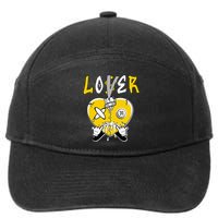 Loser Lover Drip Heart Yellow 7-Panel Snapback Hat