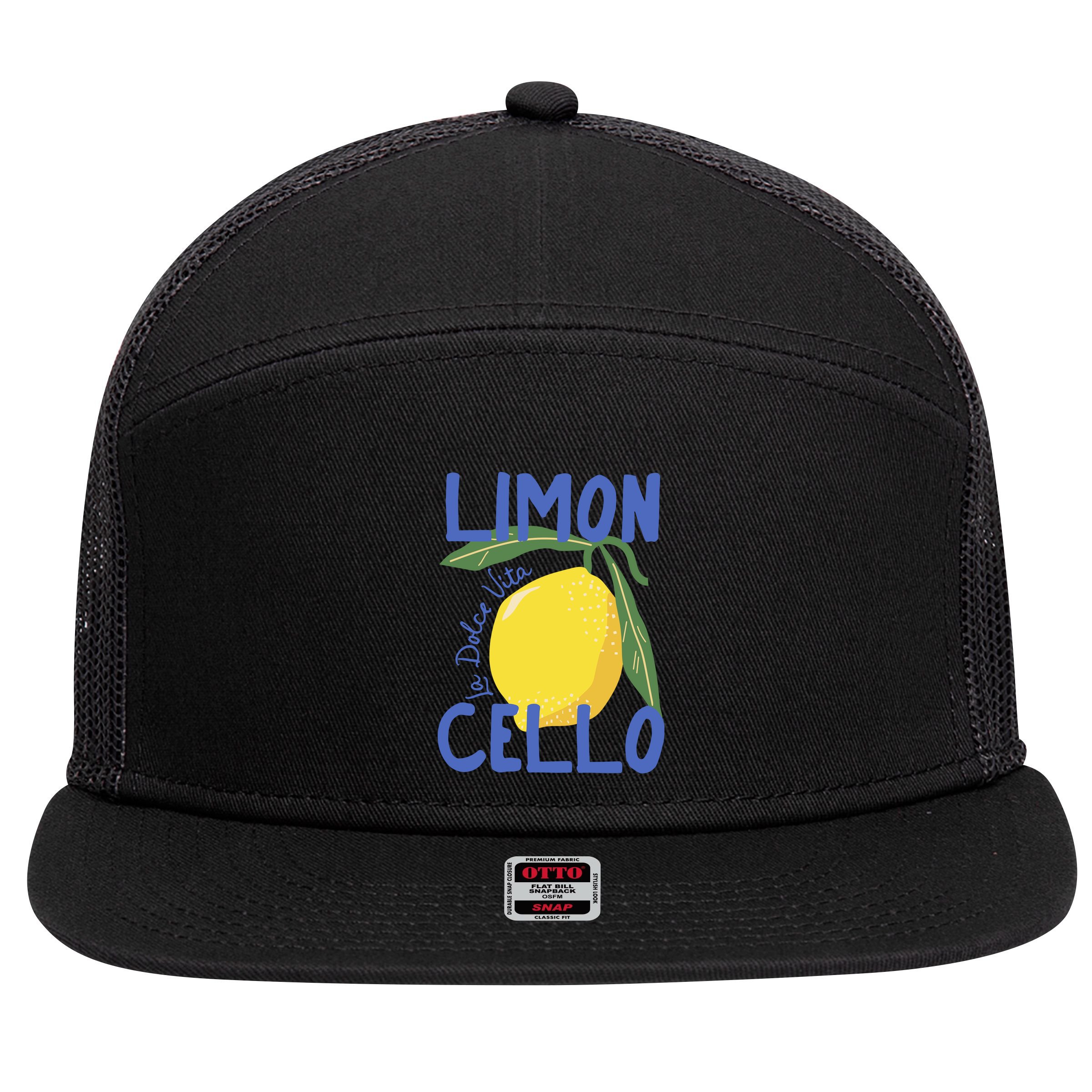 Limoncello La Dolce Vita Italy 7 Panel Mesh Trucker Snapback Hat