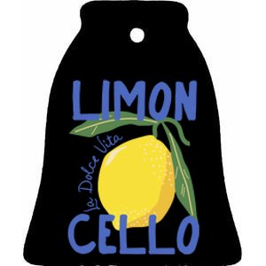 Limoncello La Dolce Vita Italy Ceramic Bell Ornament