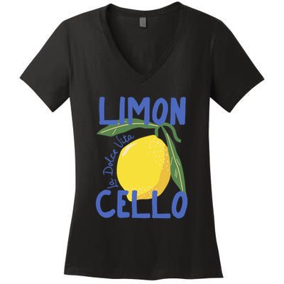 Limoncello La Dolce Vita Italy Women's V-Neck T-Shirt