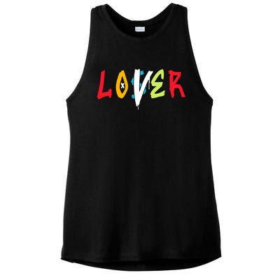 Loser Lover Drip Fruity Pebbles Dunk Low Matching Ladies PosiCharge Tri-Blend Wicking Tank