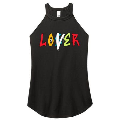 Loser Lover Drip Fruity Pebbles Dunk Low Matching Women's Perfect Tri Rocker Tank