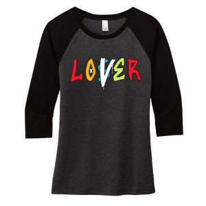 Loser Lover Drip Fruity Pebbles Dunk Low Matching Women's Tri-Blend 3/4-Sleeve Raglan Shirt