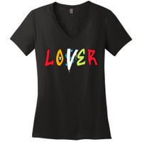 Loser Lover Drip Fruity Pebbles Dunk Low Matching Women's V-Neck T-Shirt