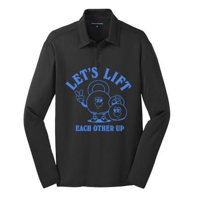 LetS Lift Each Other Up Silk Touch Performance Long Sleeve Polo