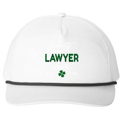 Luckiest Lawyer Ever Meaningful Gift St Patricks Day Gift Snapback Five-Panel Rope Hat