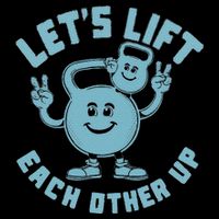 LetS Lift Each Other Up Kettlebell Peace Sign Gym Positive 16 in Basic Backpack