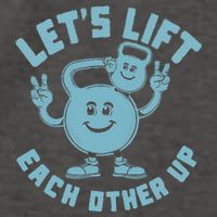 LetS Lift Each Other Up Kettlebell Peace Sign Gym Positive Vector Backpack