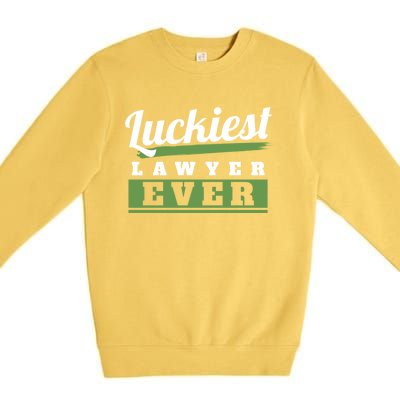 Luckiest Lawyer Ever St Patricks Day Paddys Day Gift Premium Crewneck Sweatshirt