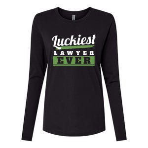 Luckiest Lawyer Ever St Patricks Day Paddys Day Gift Womens Cotton Relaxed Long Sleeve T-Shirt