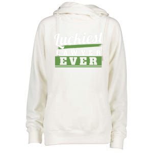 Luckiest Lawyer Ever St Patricks Day Paddys Day Gift Womens Funnel Neck Pullover Hood