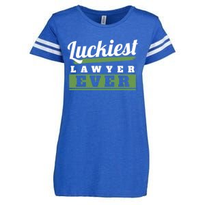 Luckiest Lawyer Ever St Patricks Day Paddys Day Gift Enza Ladies Jersey Football T-Shirt