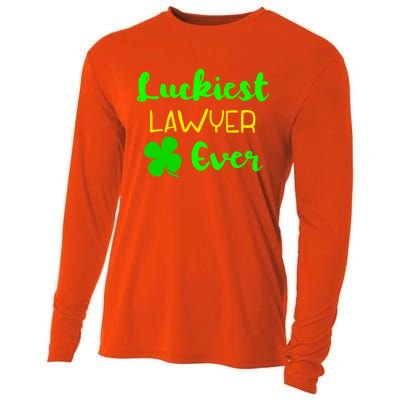 Luckiest Lawyer Ever St Patrick's Day Irish Attorney Legal Gift Cooling Performance Long Sleeve Crew