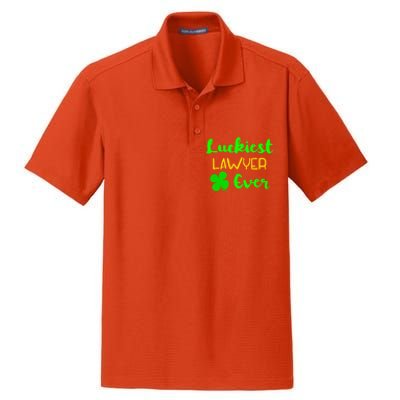 Luckiest Lawyer Ever St Patrick's Day Irish Attorney Legal Gift Dry Zone Grid Polo