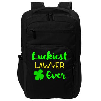 Luckiest Lawyer Ever St Patrick's Day Irish Attorney Legal Gift Impact Tech Backpack