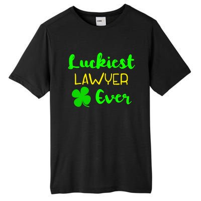 Luckiest Lawyer Ever St Patrick's Day Irish Attorney Legal Gift Tall Fusion ChromaSoft Performance T-Shirt