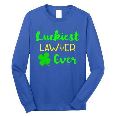 Luckiest Lawyer Ever St Patrick's Day Irish Attorney Legal Gift Long Sleeve Shirt