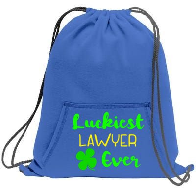 Luckiest Lawyer Ever St Patrick's Day Irish Attorney Legal Gift Sweatshirt Cinch Pack Bag