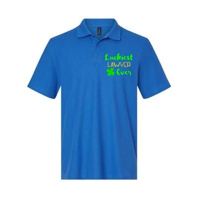 Luckiest Lawyer Ever St Patrick's Day Irish Attorney Legal Gift Softstyle Adult Sport Polo