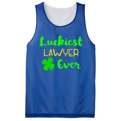 Luckiest Lawyer Ever St Patrick's Day Irish Attorney Legal Gift Mesh Reversible Basketball Jersey Tank