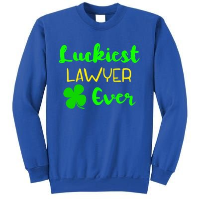 Luckiest Lawyer Ever St Patrick's Day Irish Attorney Legal Gift Tall Sweatshirt