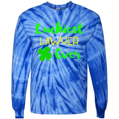 Luckiest Lawyer Ever St Patrick's Day Irish Attorney Legal Gift Tie-Dye Long Sleeve Shirt