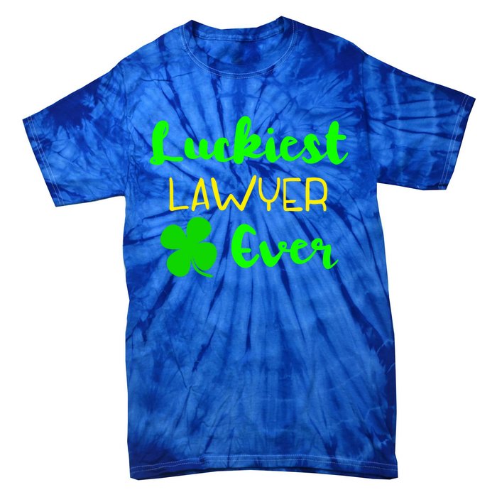 Luckiest Lawyer Ever St Patrick's Day Irish Attorney Legal Gift Tie-Dye T-Shirt