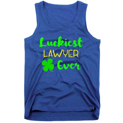 Luckiest Lawyer Ever St Patrick's Day Irish Attorney Legal Gift Tank Top