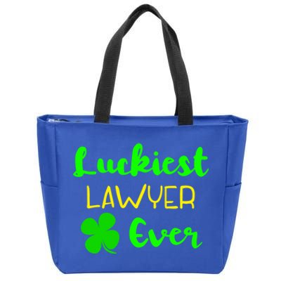 Luckiest Lawyer Ever St Patrick's Day Irish Attorney Legal Gift Zip Tote Bag