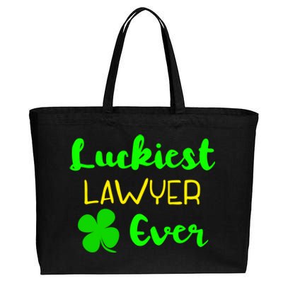 Luckiest Lawyer Ever St Patrick's Day Irish Attorney Legal Gift Cotton Canvas Jumbo Tote